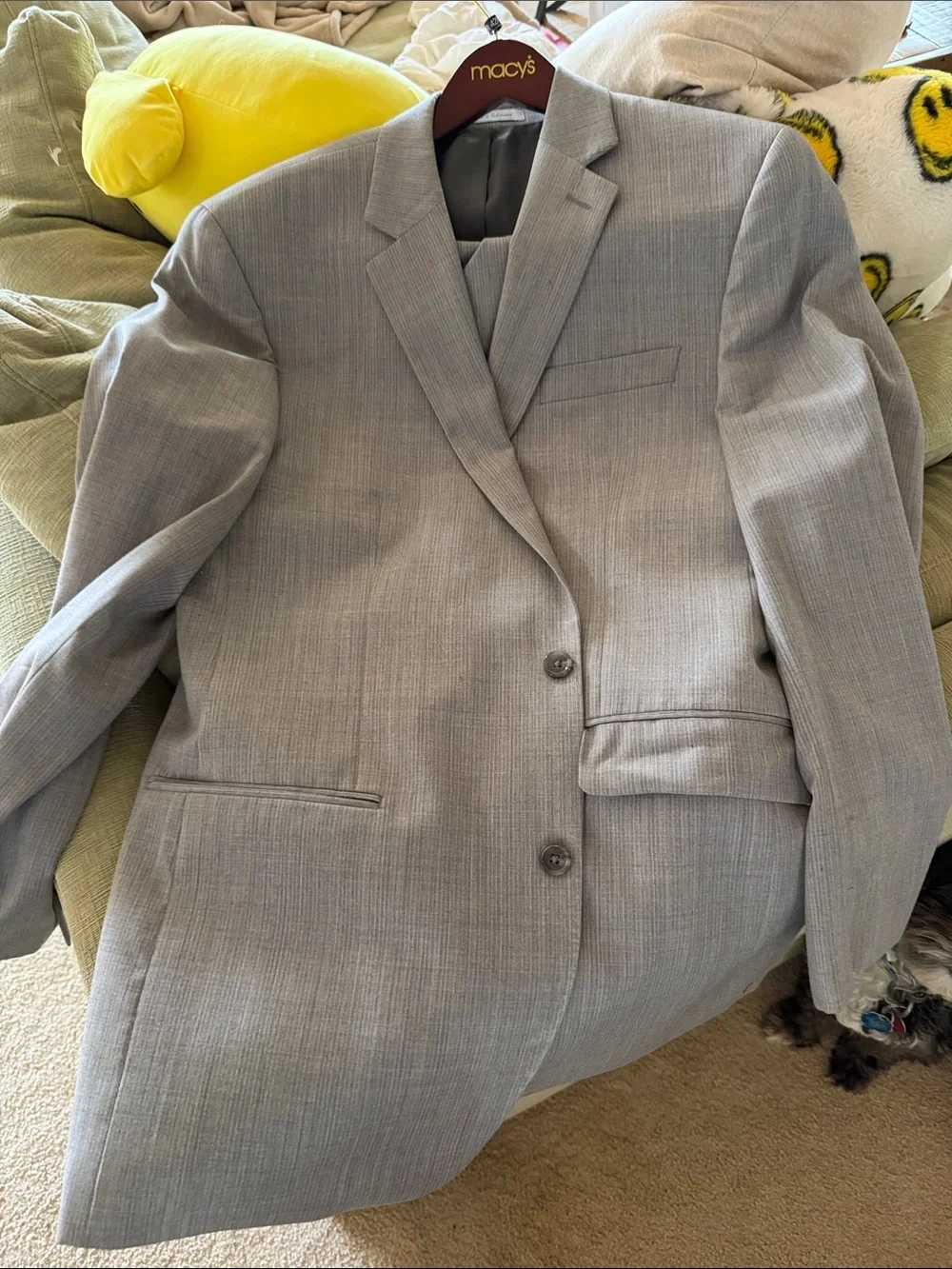 Michael Kors Light Gray Men's Two-Button Suit Jacket